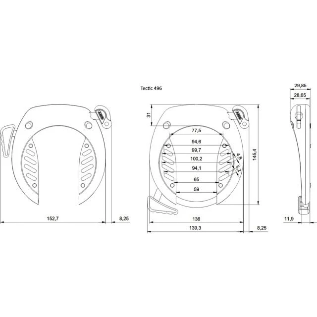 Abus Rahmenschloss Tectic 496 NR 5 Abus Rahmenschloss Tectic 496 NR – Bild 3